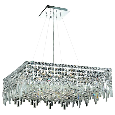 Elegant Lighting Royal Cut Clear Crystal Maxim 12-Light Crystal Pendant V2033D28C/RC